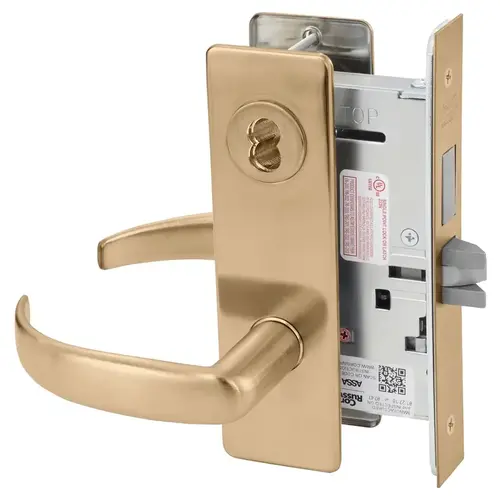 Mortise Lock Satin Bronze Clear Coated