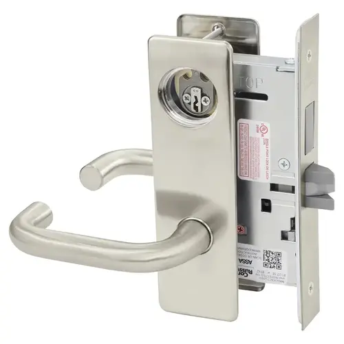 Mortise Lock Satin Nickel Plated Clear Coated