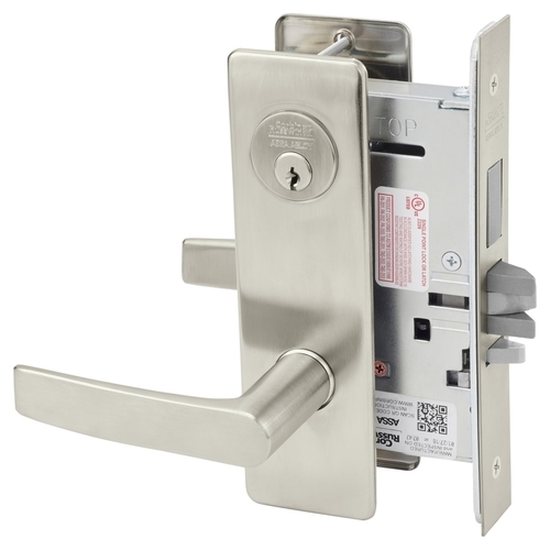 Mortise Lock Satin Nickel Plated Clear Coated