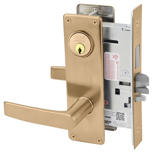 Mortise Lock Satin Bronze Clear Coated