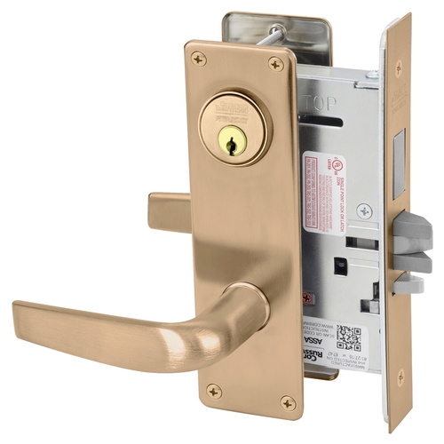 Mortise Lock Satin Bronze Clear Coated