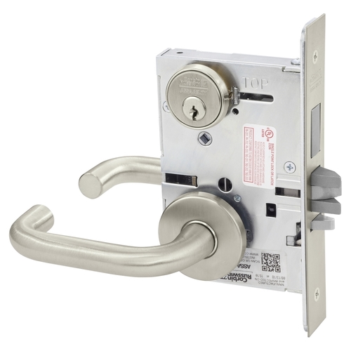 Mortise Lock Satin Nickel Plated Clear Coated