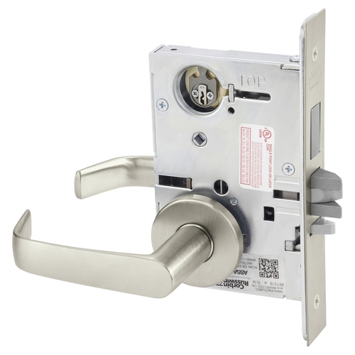 Mortise Lock Satin Nickel Plated Clear Coated