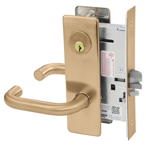 Mortise Lock Satin Bronze Clear Coated