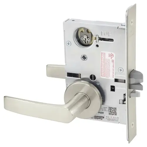 Mortise Lock Satin Nickel Plated Clear Coated