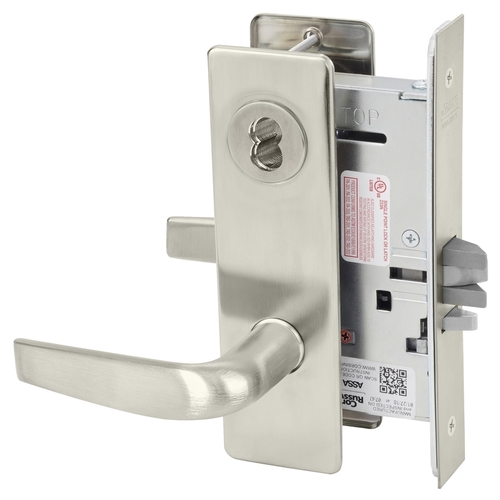 Mortise Lock Satin Nickel Plated Clear Coated