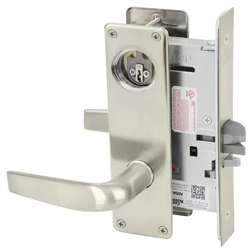 Mortise Lock Satin Nickel Plated Clear Coated