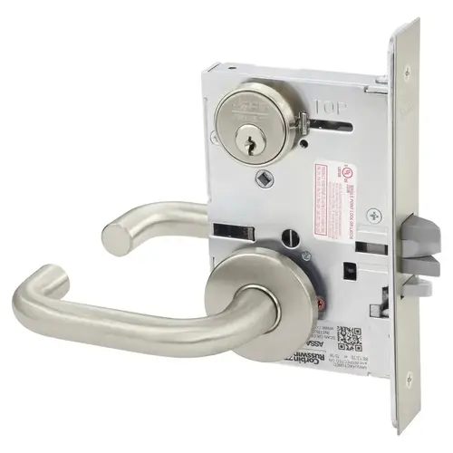 Mortise Lock Satin Nickel Plated Clear Coated