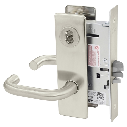 Mortise Lock Satin Nickel Plated Clear Coated