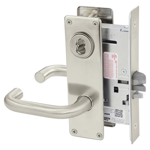 Mortise Lock Satin Nickel Plated Clear Coated