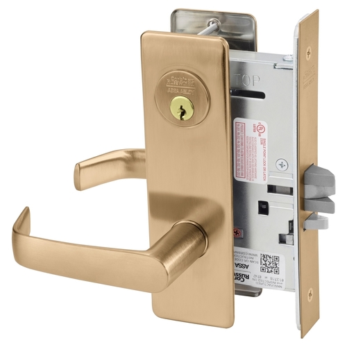 Mortise Lock Satin Bronze Clear Coated