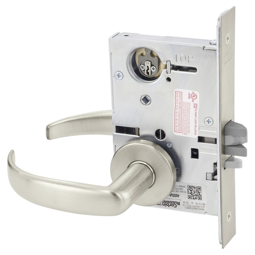 Mortise Lock Satin Nickel Plated Clear Coated