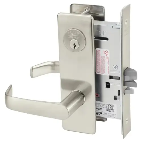 Mortise Lock Satin Nickel Plated Clear Coated