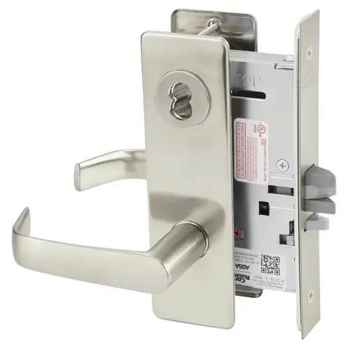 Mortise Lock Satin Nickel Plated Clear Coated