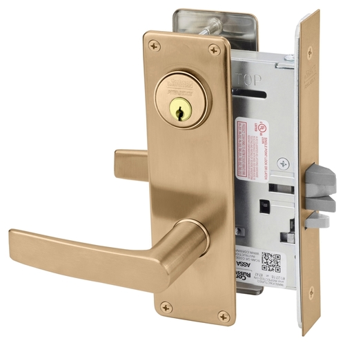 Mortise Lock Satin Bronze Clear Coated