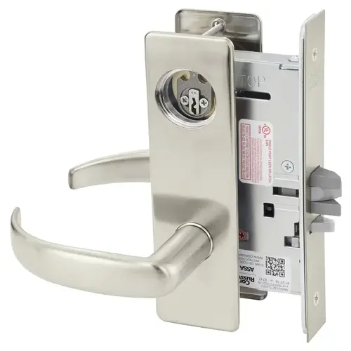 Mortise Lock Satin Nickel Plated Clear Coated