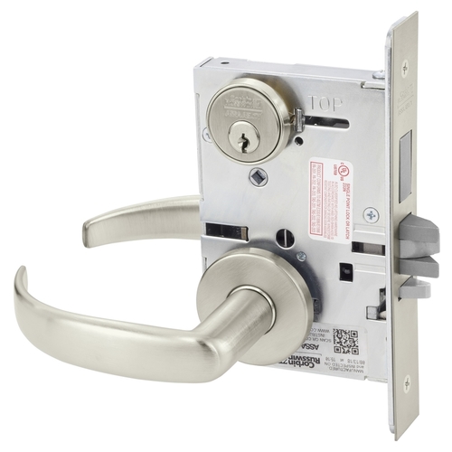 Mortise Lock Satin Nickel Plated Clear Coated