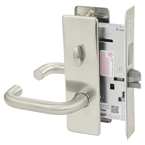 Mortise Lock Satin Nickel Plated Clear Coated