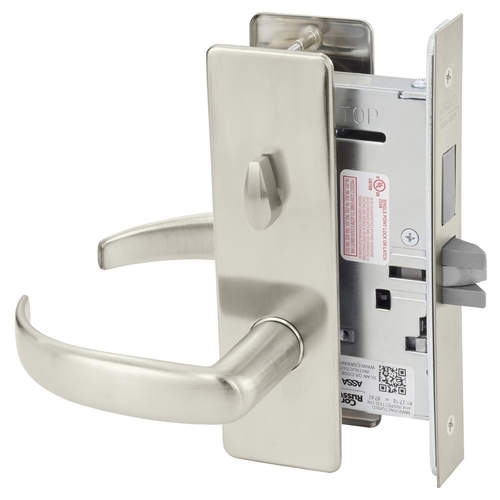 Mortise Lock Satin Nickel Plated Clear Coated