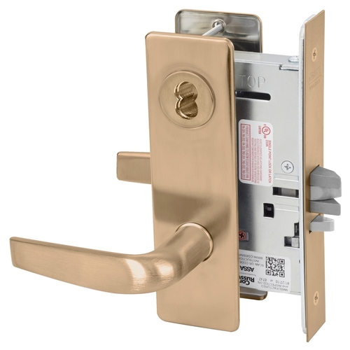 Mortise Lock Satin Bronze Clear Coated