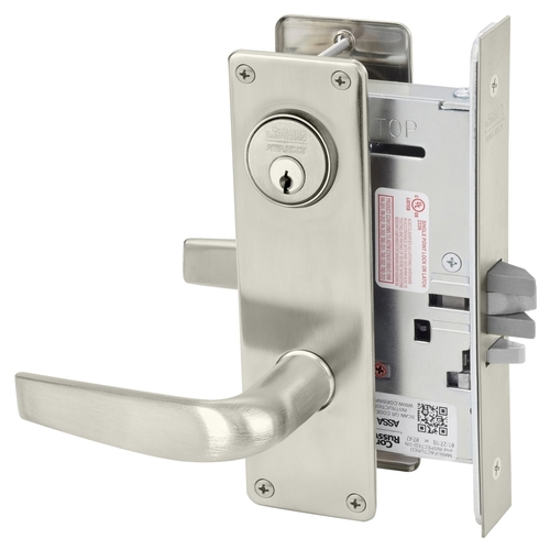 Mortise Lock Satin Nickel Plated Clear Coated