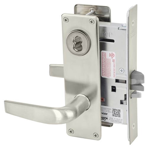 Mortise Lock Satin Nickel Plated Clear Coated