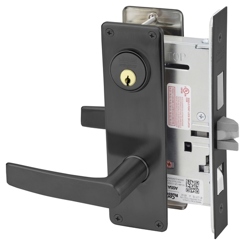 Mortise Lock Black Oxidized Bronze, Oil Rubbed