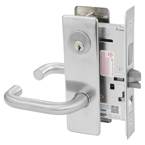 ML2082 Mortise Dormitory or Exit Lever Lockset Satin Stainless Steel