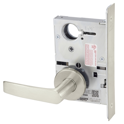 Mortise Lock Satin Nickel Plated Clear Coated