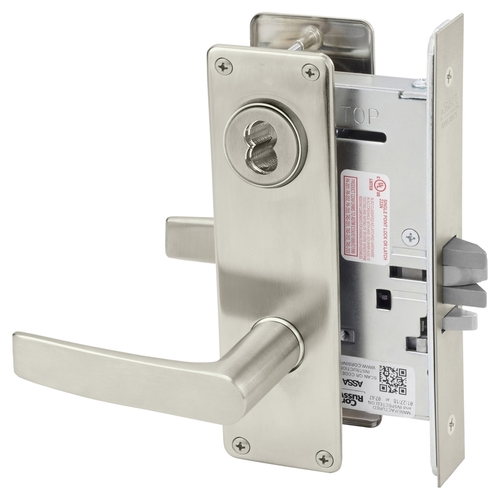 Mortise Lock Satin Nickel Plated Clear Coated