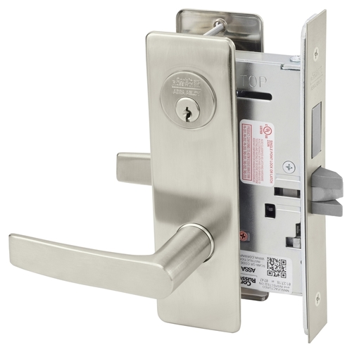 Mortise Lock Satin Nickel Plated Clear Coated