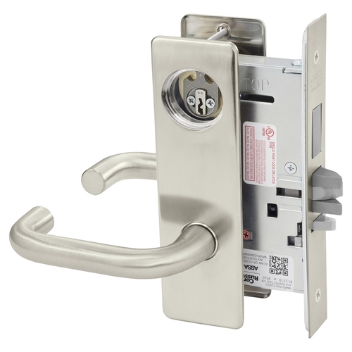 Mortise Lock Satin Nickel Plated Clear Coated