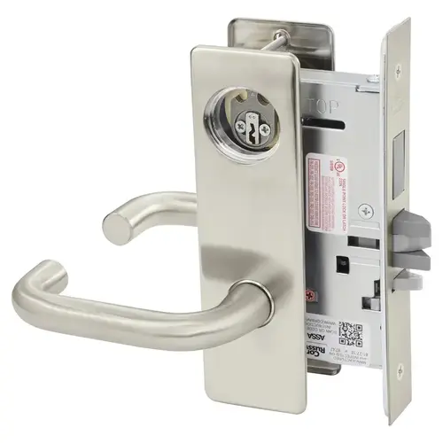 Mortise Lock Satin Nickel Plated Clear Coated