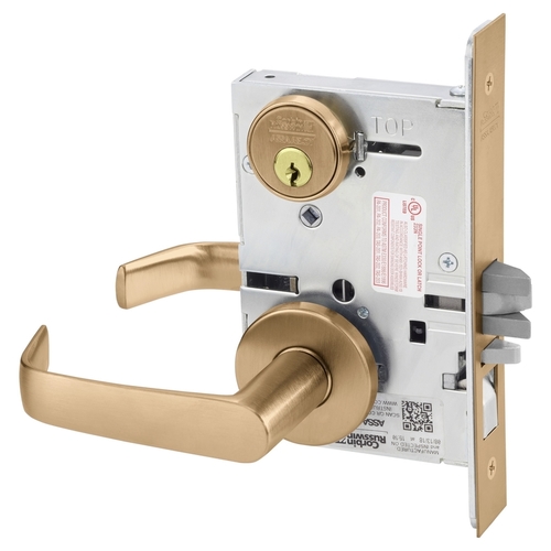 Mortise Lock Satin Bronze Clear Coated