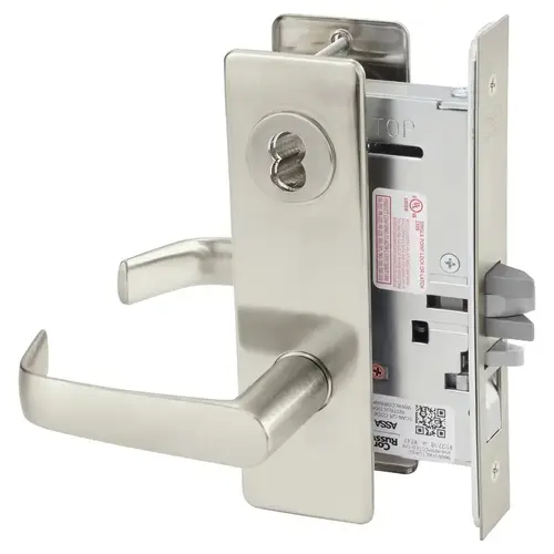 Mortise Lock Satin Nickel Plated Clear Coated