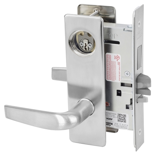 ML2075 Mortise Security Entrance or Office Lever Lockset Satin Stainless Steel