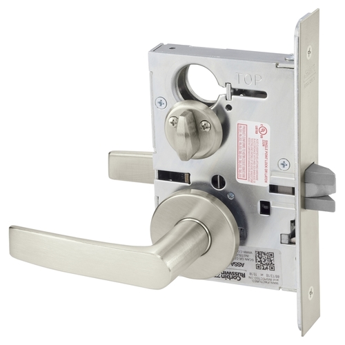 Mortise Lock Satin Nickel Plated Clear Coated