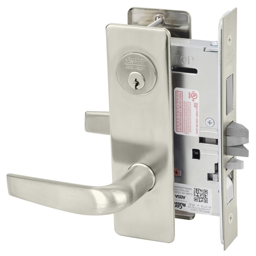 Mortise Lock Satin Nickel Plated Clear Coated