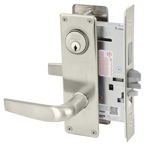 Mortise Lock Satin Nickel Plated Clear Coated