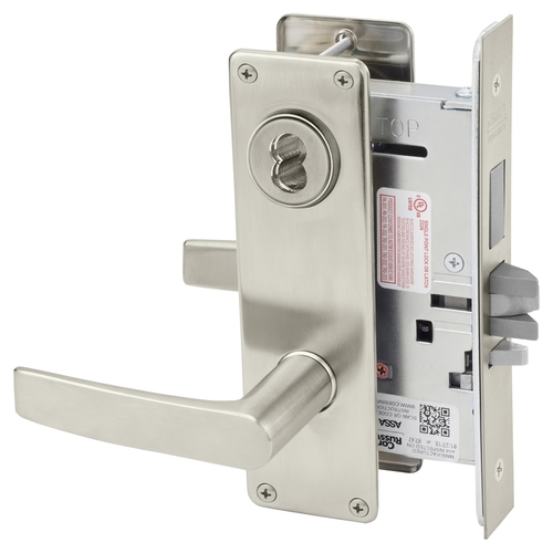 Mortise Lock Satin Nickel Plated Clear Coated