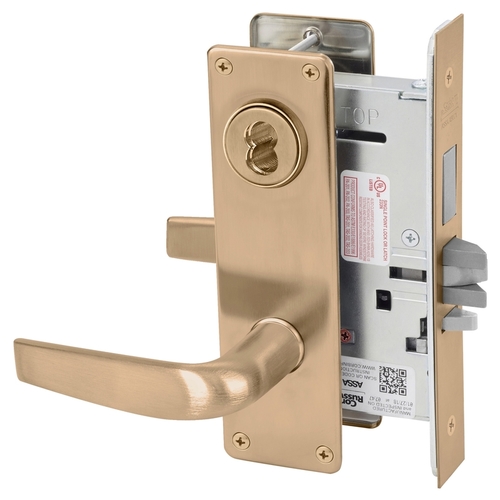 Mortise Lock Satin Bronze Clear Coated