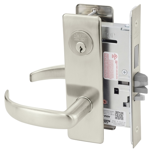 Mortise Lock Satin Nickel Plated Clear Coated