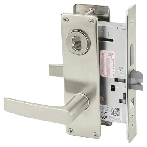 Mortise Lock Satin Nickel Plated Clear Coated