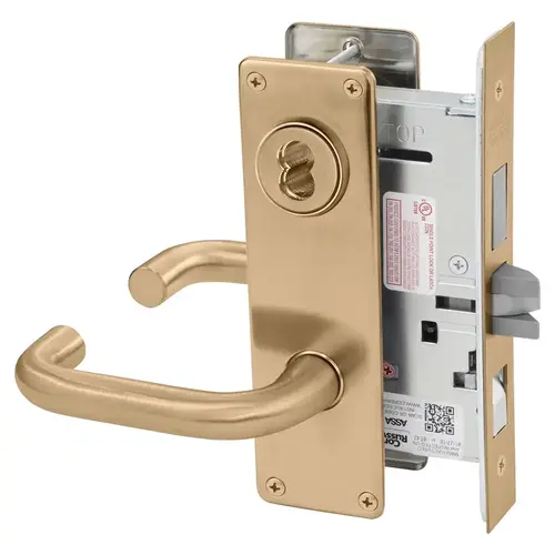 Mortise Lock Satin Bronze Clear Coated