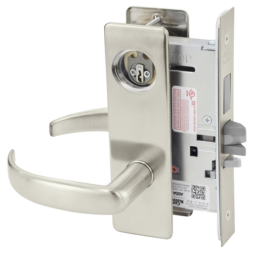 Mortise Lock Satin Nickel Plated Clear Coated