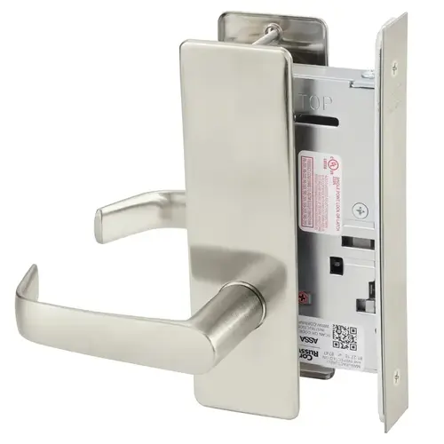 Mortise Lock Satin Nickel Plated Clear Coated