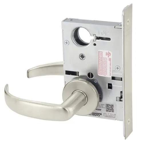 Mortise Lock Satin Nickel Plated Clear Coated