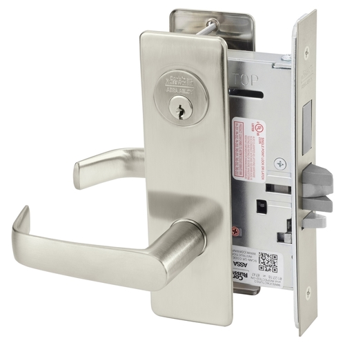 Mortise Lock Satin Nickel Plated Clear Coated