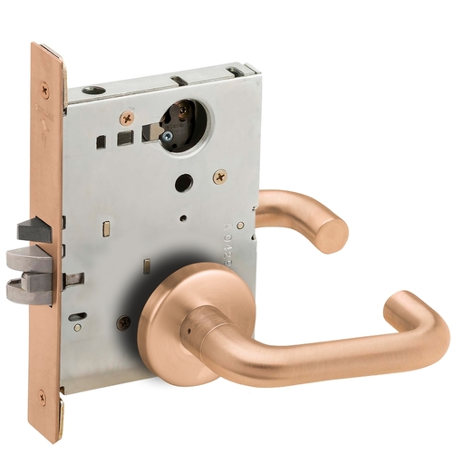 Lock Mortise Lock Satin Bronze Clear Coated