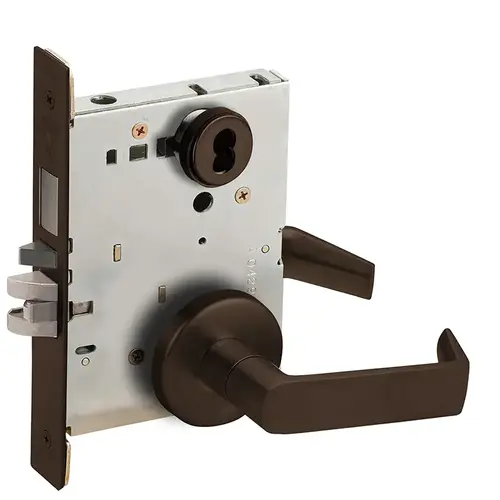 Lock Mortise Lock Dark Oxidized Satin Bronze Oil Rubbed